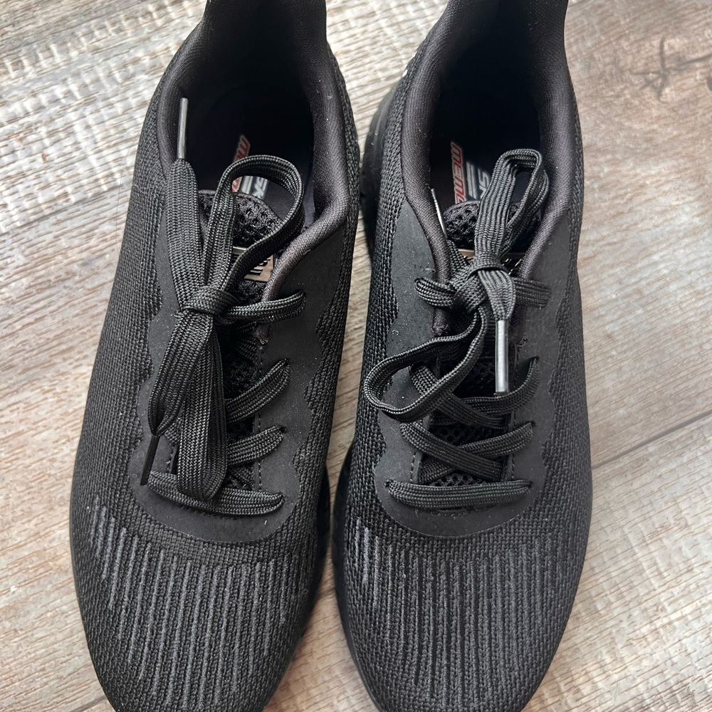 Skechers Black Athletic Bobs Memory Foam Shoes Size 6.5